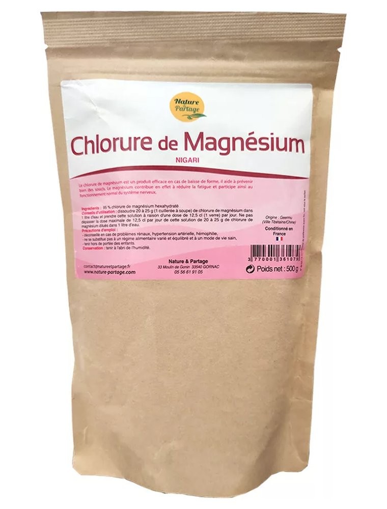 Image principale de la modale pour Nigari (Chlorure de Magnésium) - Fatigue et Stress 500g - Nature et Partage