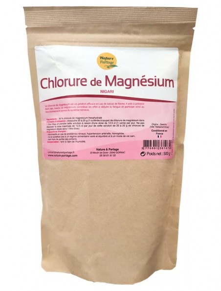 Nigari (Chlorure de Magnésium) - Fatigue et Stress 500g - Nature et Partage