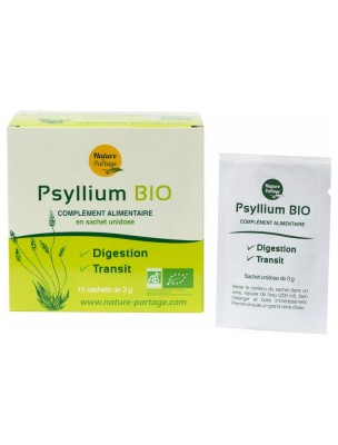 Image de Psyllium blond Bio - Transit intestinal 15 sachets unidoses - Nature et Partage depuis louis-herboristerie