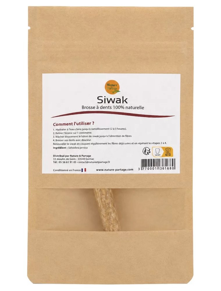 Image principale de la modale pour Siwak naturel - Brosse à dent végétale - Nature et Partage