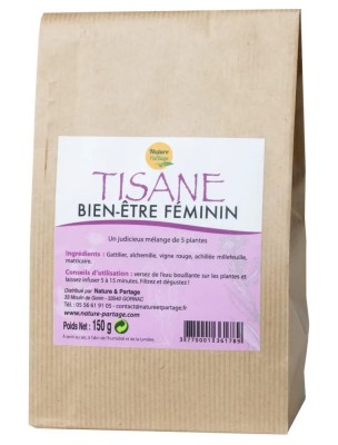Image de Tisane Bien-être féminin - Tisane 150 grammes - Nature et Partage  depuis louis-herboristerie