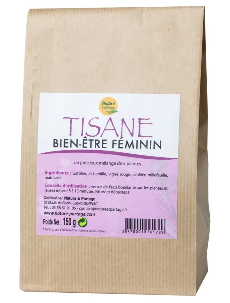 Image principale de la modale pour Tisane Bien-être féminin - Tisane 150 grammes - Nature et Partage 