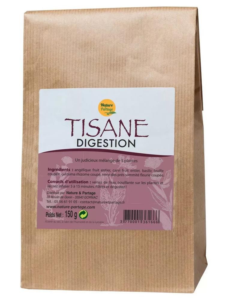 Image principale de la modale pour Tisane Digestion - Tisane 150 grammes - Nature et Partage 