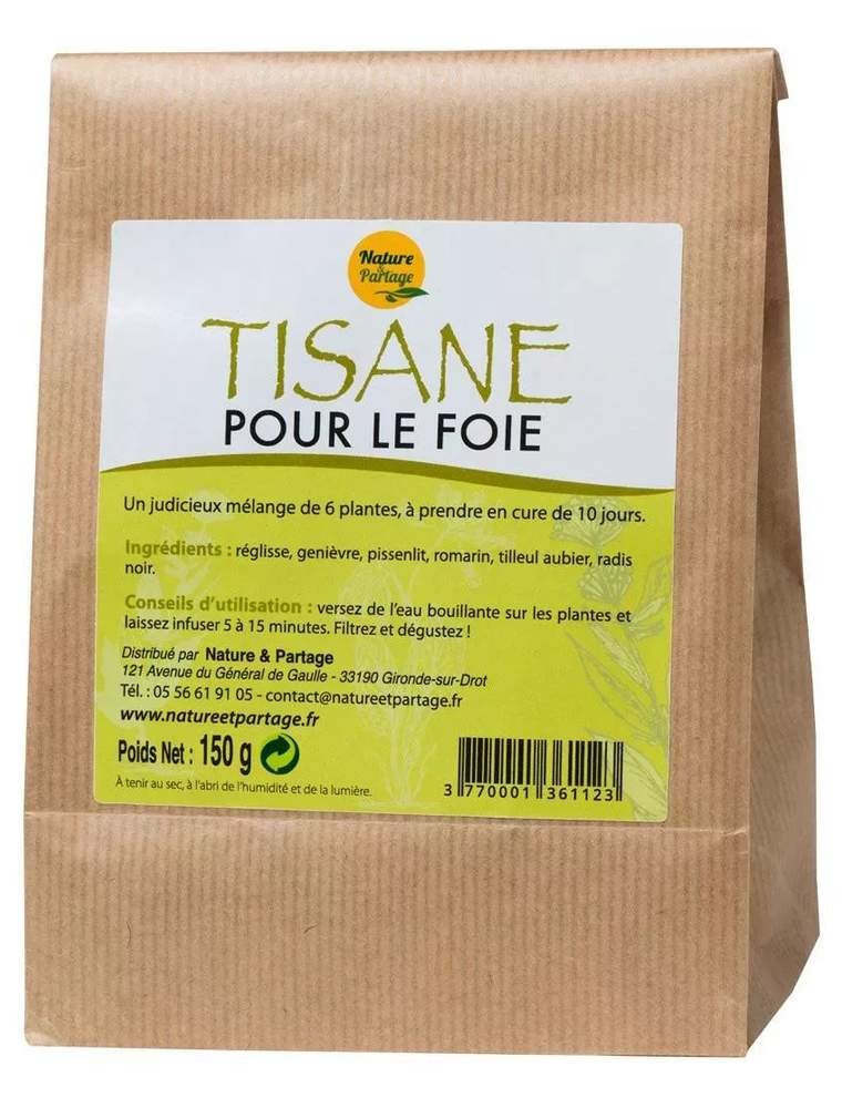 Image principale de la modale pour Tisane pour le foie - Tisane 150 grammes - Nature et Partage 