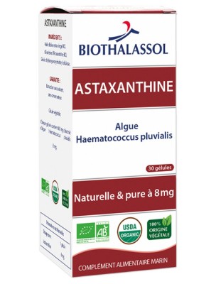 Image de Astaxanthine 8 mg Bio - Stress et Peau 30 gélules - Biothalassol depuis Biothalassol
