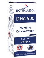 Image de DHA 500 - Mémoire et Concentration 30 capsules - Biothalassol depuis Compléments alimentaires naturels pour votre santé (5)
