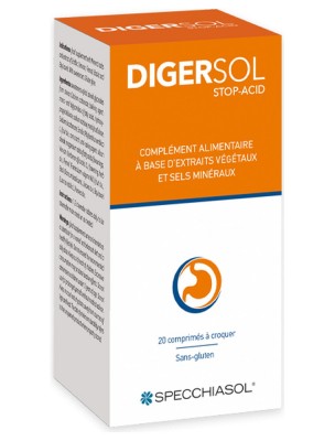 Image de Digersol Stop Acid - Digestion 20 comprimés - Biothalassol depuis Biothalassol