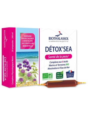Image de Détox'Sea Bio - Santé de la Peau 20 Ampoules - Biothalassol depuis Biothalassol