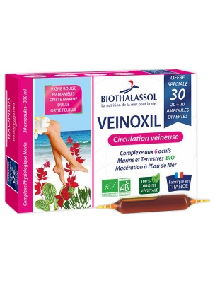 Image de Veinoxil Bio - Circulation Veineuse 30 ampoules - Biothalassol depuis Biothalassol