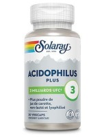 Image de Acidophilus plus jus de carotte (non lacté) - Flore intestinale 100ug 30 capsules végétales - Solaray depuis Prébiotiques et Probiotiques pour votre santé