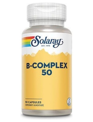 Image de B-Complex - Vitamines 50 capsules - Solaray depuis Solaray : vitamines, plantes titrées, champignons fermentés
