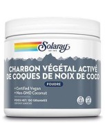 Image de Charbon Végétal Activé de Coques de Noix de Coco - Digestion et Flore intestinale 150 g - Solaray depuis Détoxification Naturelle pour Vitalité (2)