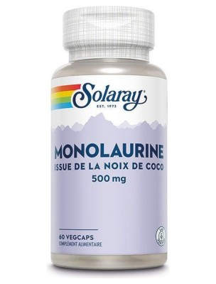 Image de Monolaurine 500 mg - Défenses naturelles 60 capsules végétales - Solaray depuis Solaray : vitamines, plantes titrées, champignons fermentés (2)