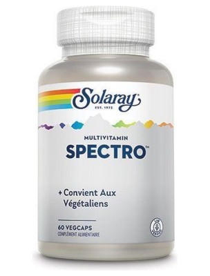 Image de Spectro Multi-Vita-Min - Vitamines 60 capsules - Solaray depuis Solaray : vitamines, plantes titrées, champignons fermentés (2)