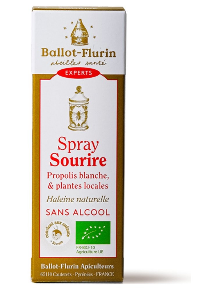 Image principale de la modale pour Spray Sourire Bio - Rafraîchit l'haleine et éclaircit la voix - Ballot-Flurin