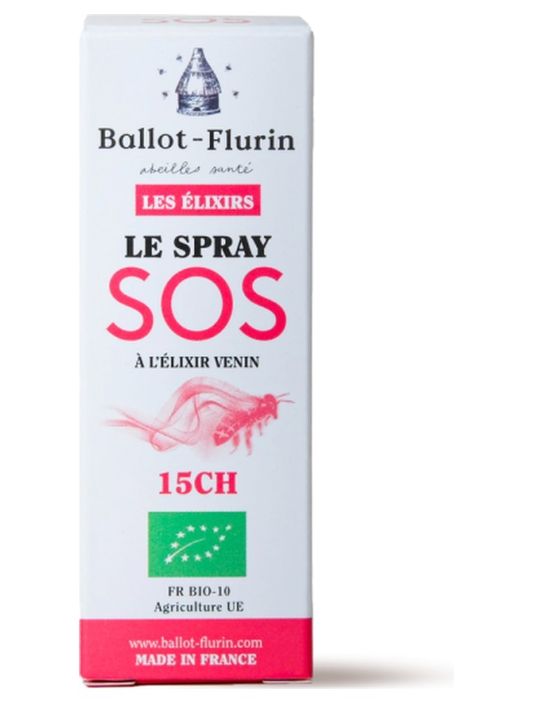 Image principale de la modale pour Spray SOS Bio - Elixir de venin d'abeilles 15 ml - Ballot-Flurin
