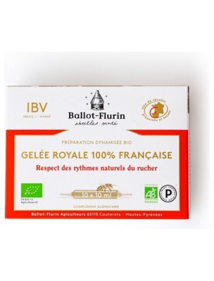 Image de Préparation Dynamisée Gelée Royale Française Bio - Revitalisant 10 ampoules de 10 ml - Ballot-Flurin depuis Commandez les produits Ballot-Flurin à l'herboristerie Louis
