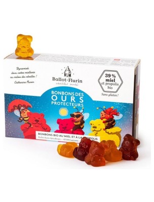 Image de Bonbons des ours protecteurs Bio - Miel et Propolis 100g - Ballot-Flurin depuis Commandez les produits Ballot-Flurin à l'herboristerie Louis