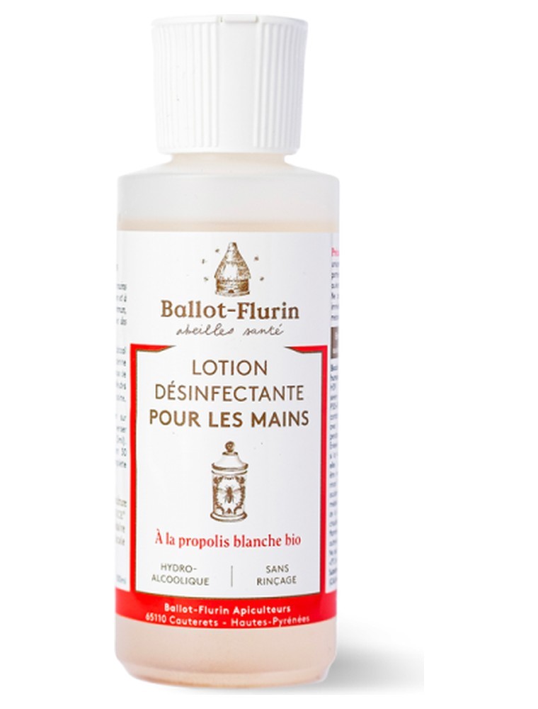 Image principale de la modale pour Lotion désinfectante pour les mains - Propolis blanche 100 ml - Ballot-Flurin