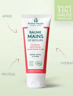 Image 85459 supplémentaire pour Baume Mains de Secours Bio - Cire d'abeille, Miel de Lavande et Propolis 75 ml - Ballot-Flurin