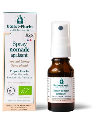 Image de Spray Nomade Apaisant Sans Alcool Bio - Pour la gorge 15 ml - Ballot-Flurin depuis Commandez les produits Ballot-Flurin à l'herboristerie Louis