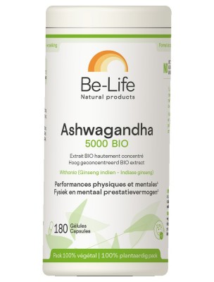 Image 85653 supplémentaire pour Ashwagandha 5000 (Ginseng indien) Bio - Détente et équilibre mental 180 gélules - Be-Life