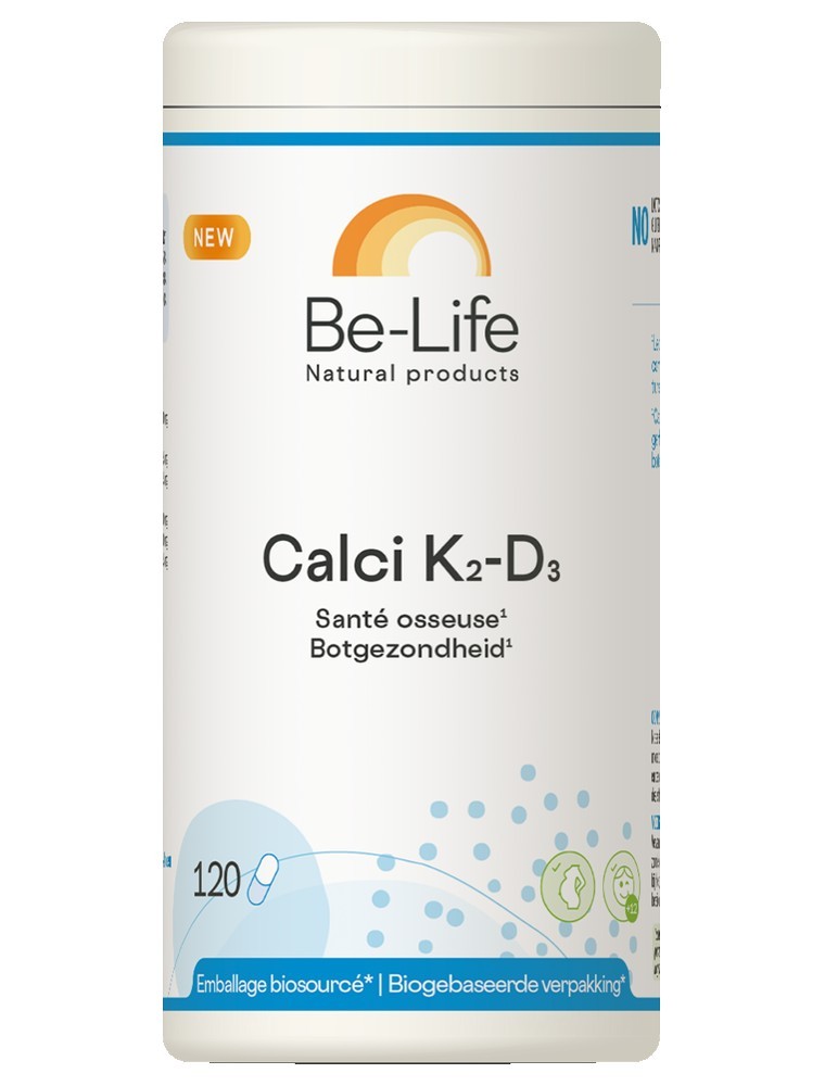 Image principale de la modale pour Calci K2-D3 - Consolidation osseuse et Croissance 120 gélules - Be-Life