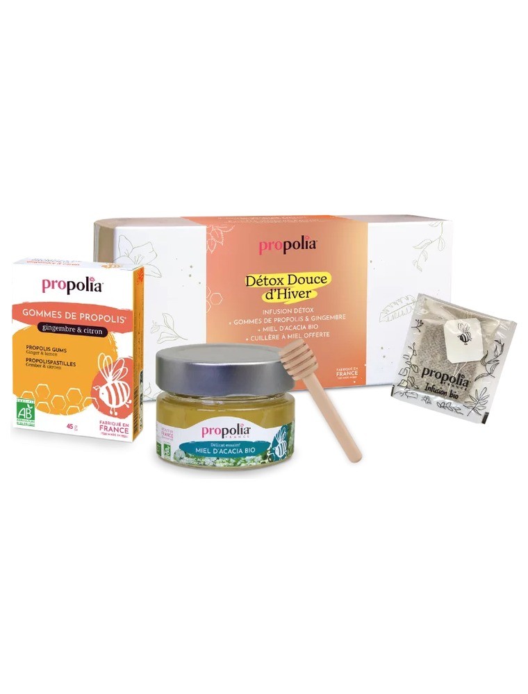 Image principale de la modale pour Coffret Détox Douce d'Hiver Bio - Infusion, Gommes et Miel - Propolia