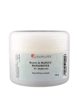 Image de Beurre de mangue - Riche en acides gras essentiels 100g - Bioflore depuis Matériel pour réaliser vos cosmétiques, la conception de vos huiles