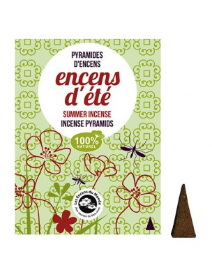 Image de Summer Incense Pyramids - Anti-mosquitoes 10 pyramids and 1 incense-holder - Les Encens du Monde depuis Summer incense keeps mosquitoes away