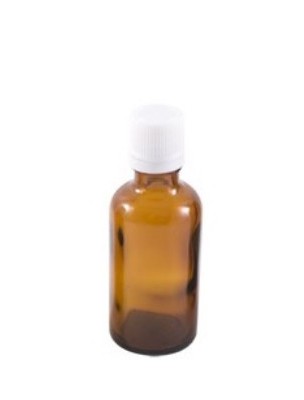 Image de Flacon en verre brun de 50 ml avec compte-gouttes via Acheter Applicateur à bille roller en verre blanc de 10