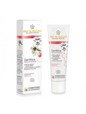 Image de Organic Manuka Honey Toothpaste - Sensitive Gums 75ml - Comptoirs et Compagnies depuis Toothpaste from the hive