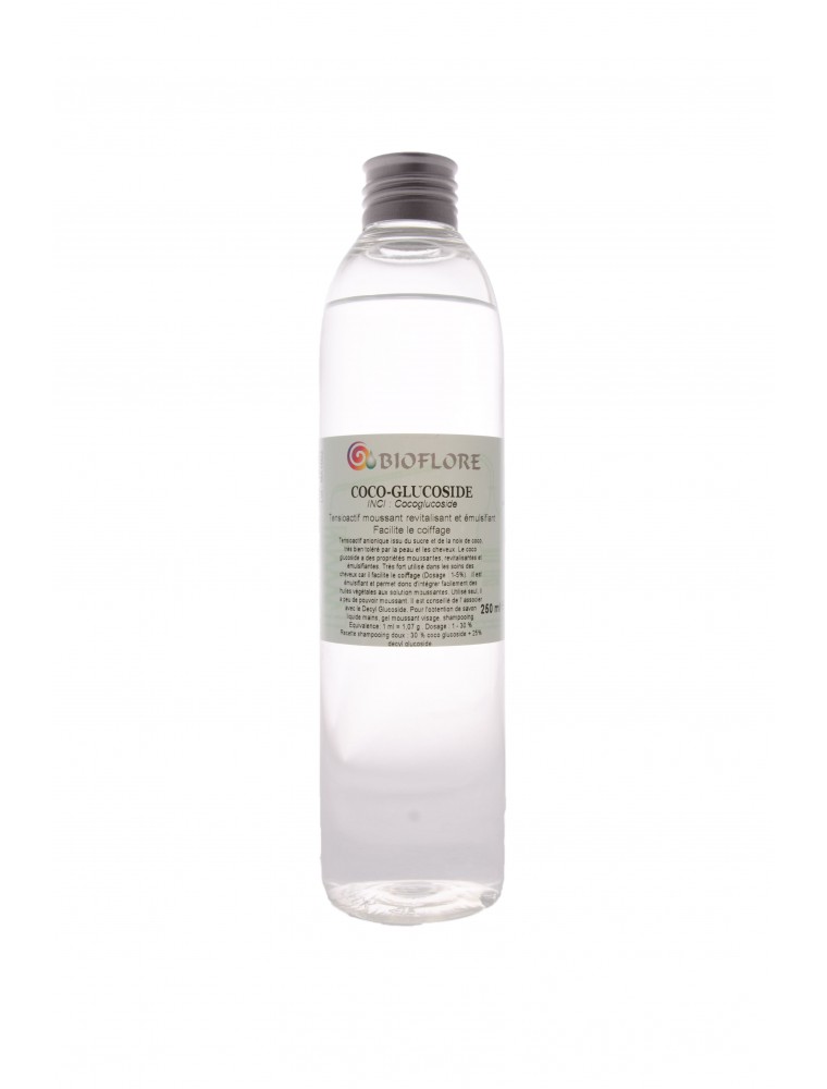Image principale de la modale pour Coco glucoside - Tensioactif moussant , revitalisant et émulsifiant 250ml - Bioflore