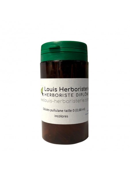 Achetez Gélules Pullulanes vides incolores Taille 0 - 60 gélules à l'herboristerie Louis Image principale de Gélules Pullulanes vides incolores Taille 0 - 60 gélules