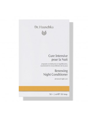 Image de Cure Intensive pour la Nuit - Soin du visage 50 ampoules - Dr Hauschka depuis Aubier du Tilleul Bio - Drainage 30 ampoules - La Gravelline
