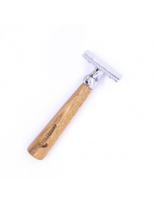 Image de Rasoir de sûreté à lame rechargeable (vendu sans lame) - Manche en chêne - Lamazuna depuis Savon de Rasage Recharge Bio - Visage et Corps - Centifolia