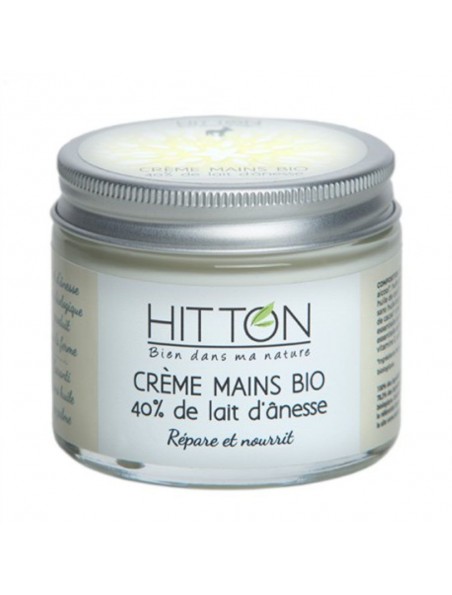 Achetez Crème Mains au Lait d'ânesse Bio - Répare et Nourrit 50 ml - Hitton à l'herboristerie Louis Image principale de Crème Mains au Lait d'ânesse Bio - Répare et Nourrit 50 ml - Hitton