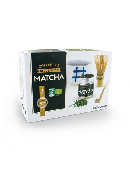 Achetez Coffret Matcha Cérémonie Bio - Coffret de Dégustation - Aromandise à l'herboristerie Louis Image principale de Coffret Matcha Cérémonie Bio - Coffret de Dégustation - Aromandise
