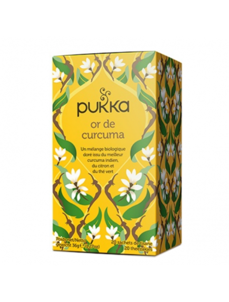 Achetez Or de Curcuma Bio - Infusion 20 sachets - Pukka Herbs à l'herboristerie Louis Image principale de Or de Curcuma Bio - Infusion 20 sachets - Pukka Herbs