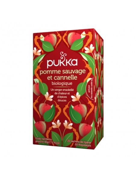 Achetez Pomme sauvage, Cannelle, Gingembre Bio - Infusion 20 sachets - Pukka Herbs à l'herboristerie Louis Image principale de Pomme sauvage, Cannelle, Gingembre Bio - Infusion 20 sachets - Pukka Herbs