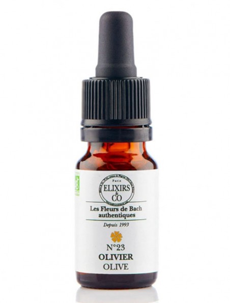 Achetez Olivier (Olive) N°23 Bio - Contre l'Epuisement Fleurs de Bach 10 ml - Elixirs and Co à l'herboristerie Louis Image principale de Olivier (Olive) N°23 Bio - Contre l'Epuisement Fleurs de Bach 10 ml - Elixirs and Co