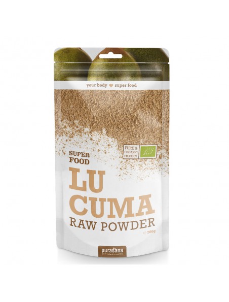 Achetez Lucuma en poudre Bio - Phytonutriments et Vitamines B SuperFoods 200g - Purasana à l'herboristerie Louis Image principale de Lucuma en poudre Bio - Phytonutriments et Vitamines B SuperFoods 200g - Purasana
