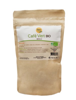 Image de Café vert Bio - Moulu et non torréfié 250g - Nature et Partage depuis Desmodium 1000 - Draineur hépatique 90 gélules - Be-Life
