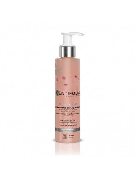 Achetez Gelée d'Huile démaquillante Eclat de Rose Bio - Soin du visage 150 ml - Centifolia à l'herboristerie Louis Image principale de Gelée d'Huile démaquillante Eclat de Rose Bio - Soin du visage 150 ml - Centifolia