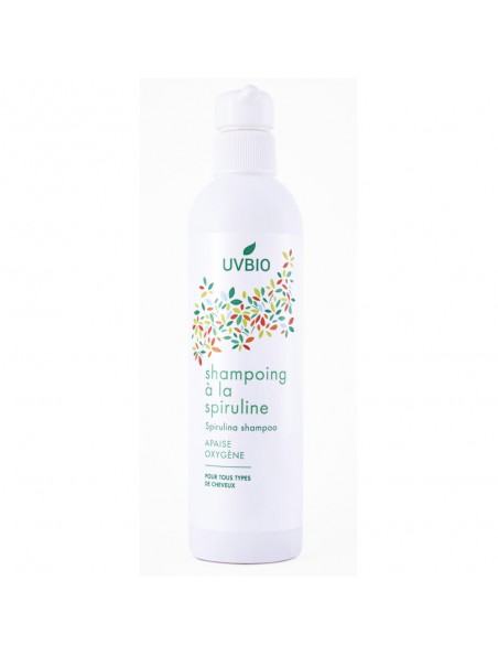 Achetez Shampooing à la Spiruline Bio - Soin des Cheveux 250 ml - UV Bio à l'herboristerie Louis Image principale de Shampooing à la Spiruline Bio - Soin des Cheveux 250 ml - UV Bio