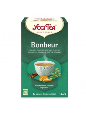 Image de Bonheur - Remonte le moral 17 sachets - Yogi Tea depuis Sauge Blanche - Encens indien 15 g - Satya Herboristerie