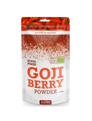 Image de Poudre de Baies de Goji Bio - Vitalité Superfoods 200 g - Purasana depuis Mélange de jus d'herbes en poudre Grass Mix Bio - SuperGreens 200g - Purasana