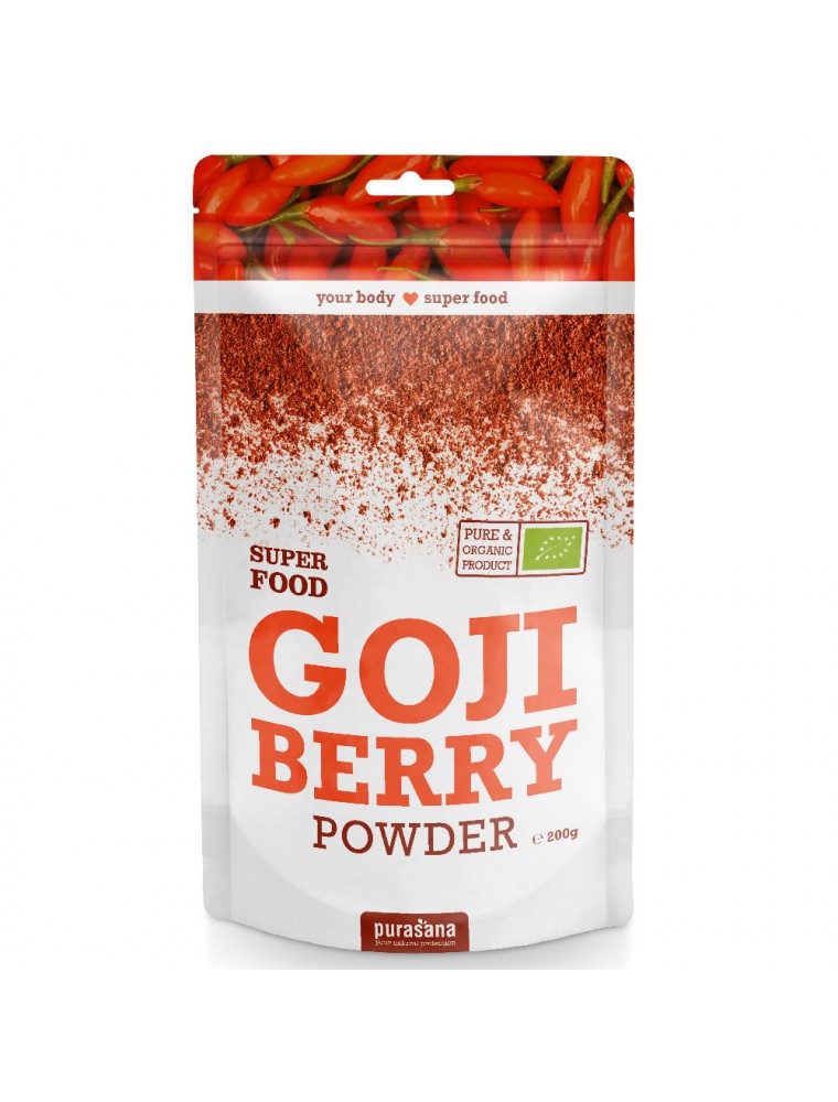 Image principale de la modale pour Poudre de Baies de Goji Bio - Vitalité Superfoods 200 g - Purasana
