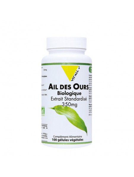 Achetez Ail des Ours Bio 350mg - Coeur et cholestérol 100 gélules végétales - Vit'all+ à l'herboristerie Louis Image principale de Ail des Ours Bio 350mg - Coeur et cholestérol 100 gélules végétales - Vit'all+