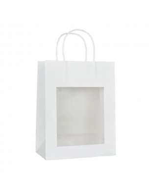 Image 58989 supplémentaire pour Sac Vitrine Kraft Blanc - Grand modèle - Emballages Cadeaux